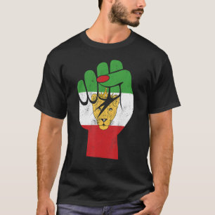Iran-Flagge, iranisches Löwensymbol, iranische Löw T-Shirt