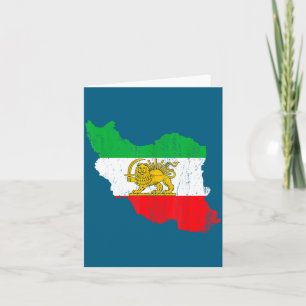 Iran-Flagge-Karte-Löwe-Persisches-Design Karte