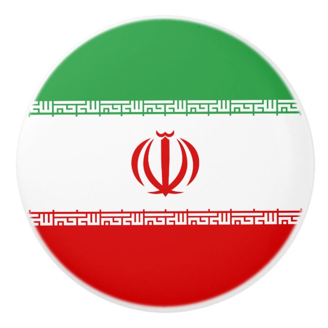 Iran-Flagge Keramikknauf (Vorderseite)