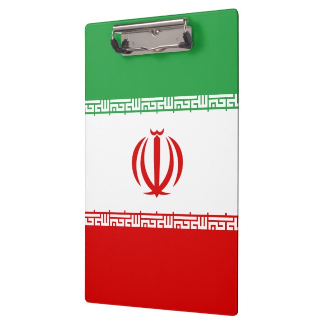 Iran-Flagge Klemmbrett (Links)