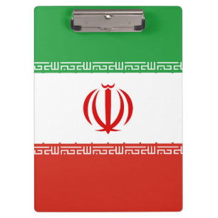 Iran-Flagge Klemmbrett