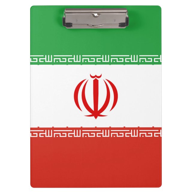 Iran-Flagge Klemmbrett (Vorderseite)