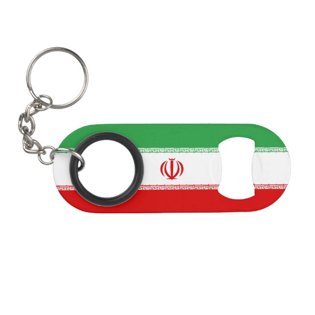 Iran-Flagge Mini Flaschenöffner (Vorderseite (Horizontal))