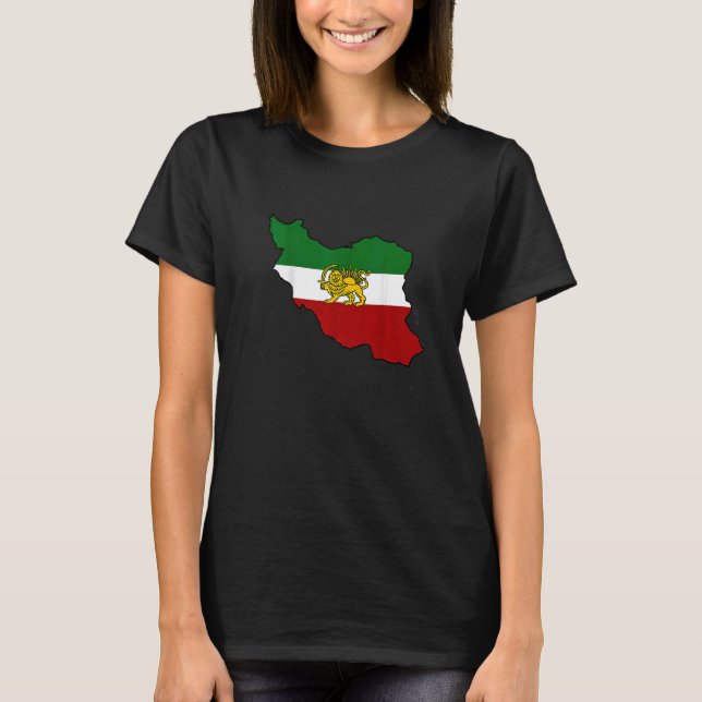 Iran-Flagge mit Löwe T-Shirt (Vorderseite)