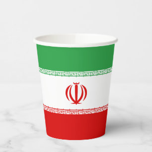 Iran-Flagge Pappbecher