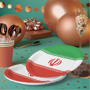Iran-Flagge Pappteller