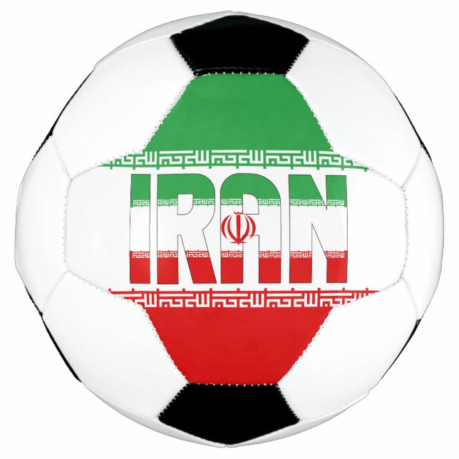 Iran-Flagge Patriotischer Fußball-Ball Fußball (Vorderseite)