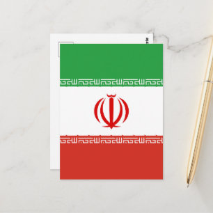 Iran-Flagge Postkarte