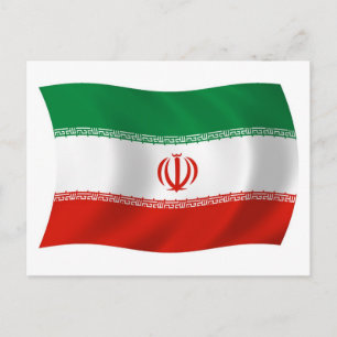 Iran-Flagge-Postkarte Postkarte