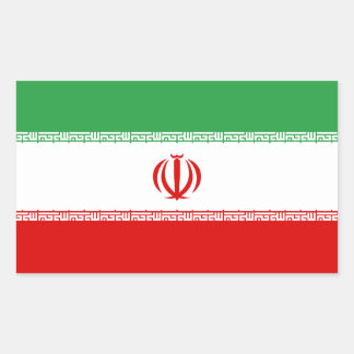 Iran-Flagge Rechteckiger Aufkleber