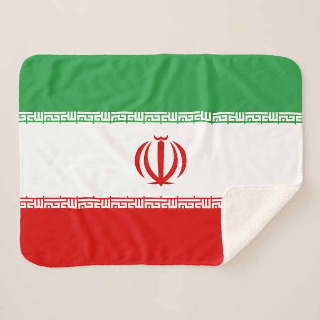 Iran-Flagge Sherpadecke (Vorderseite (Horizontal))