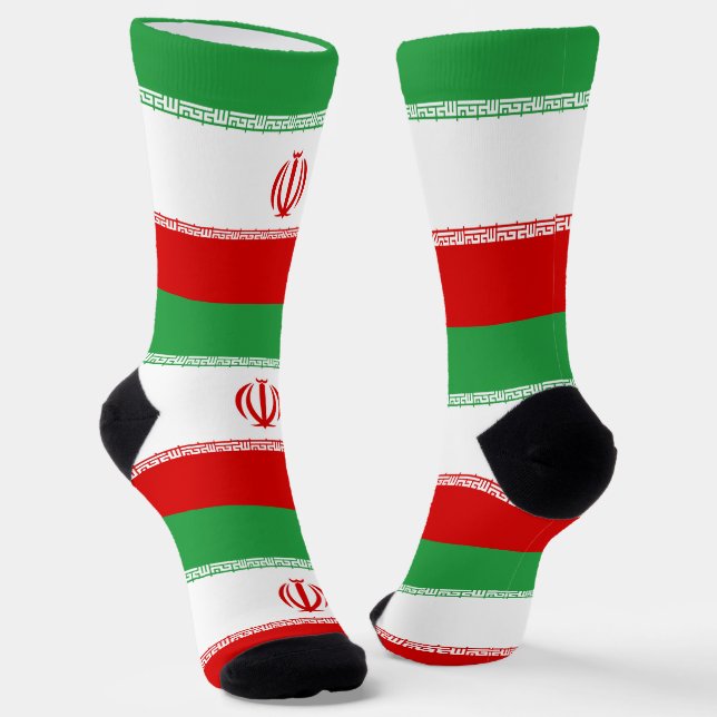 Iran-Flagge Socken (Gewinkelt)