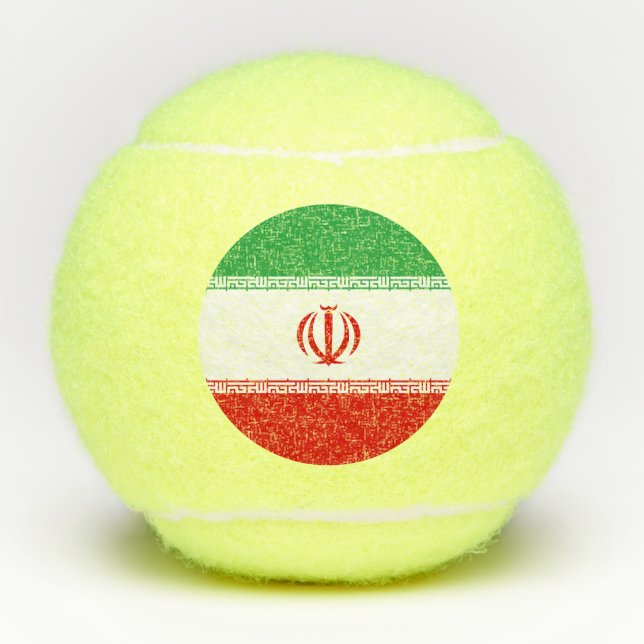 Iran-Flagge Tennisbälle (Vorderseite)