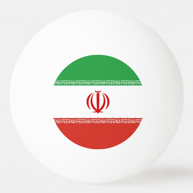 Iran-Flagge Tischtennisball (Vorderseite)