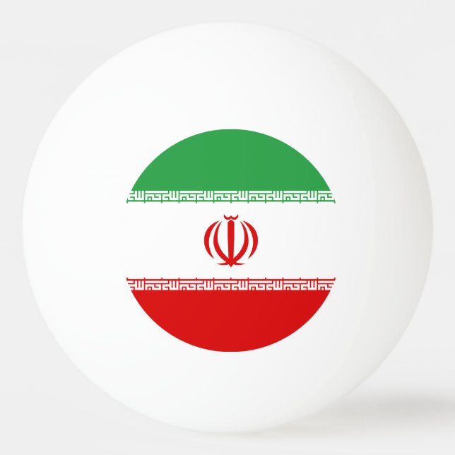 Iran-Flagge Tischtennisball (Vorderseite)