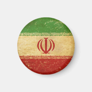 Iran-Flagge Vintage-Design Magnet