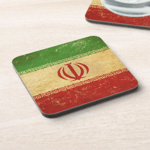 Iran-Flagge Vintage-Design Untersetzer
