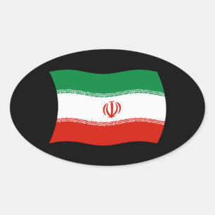 Iran-Flaggen-Aufkleber Ovaler Aufkleber