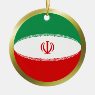 Iran-Flaggen-Schmuck Keramik Ornament