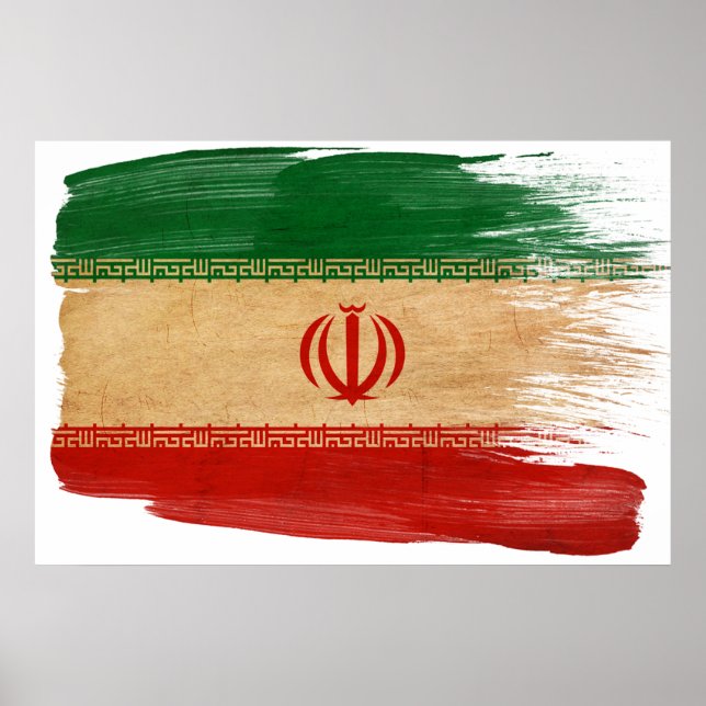 Iran-Flaggenposter Poster (Vorne)