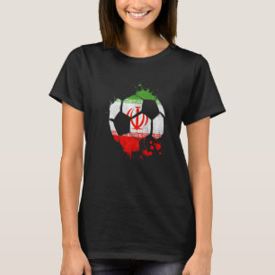 Iran Fußball Grafik Iran-Flagge Fußball Sport T-Shirt
