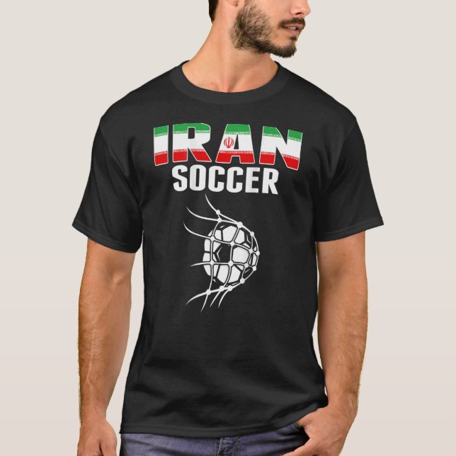 Iran Fußball im Netz Ziel Iran Fußball Su T-Shirt (Vorderseite)