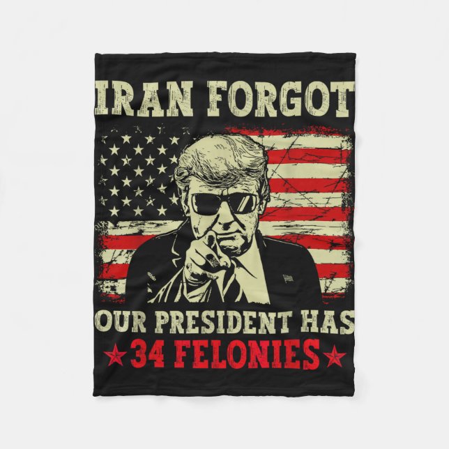 Iran hat vergessen, dass der Präsident 34 Verbrech Fleecedecke (Vorderseite)