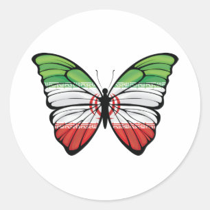 Iran Hypolimnas Butterfly Runder Aufkleber