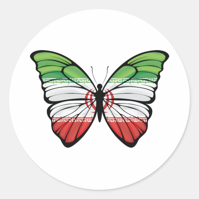 Iran Hypolimnas Butterfly Runder Aufkleber (Vorderseite)