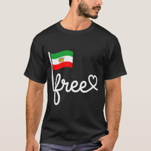 Iran iranische Flagge Löwe Grafik Kunst T-Shirt