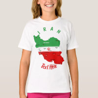 Iran Karte mit Flagge und Emblem