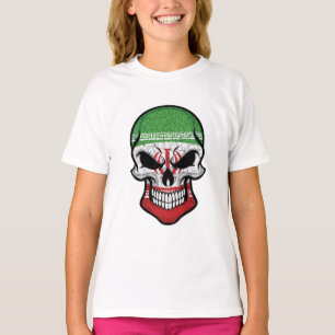Iran lächelt Schädelflagge T-Shirt