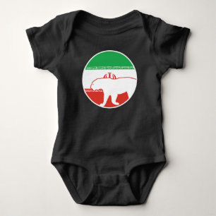Iran Leopard Nationale iranische Tierflagge Baby Strampler
