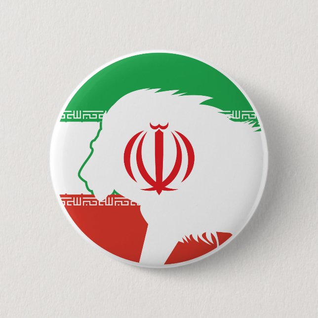 Iran Lion Nationale iranische Tierflagge Button (Vorderseite)