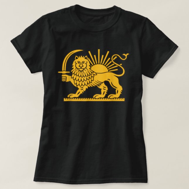 Iran Lion Sun Achaemenid Empire Safavid Dynsty T-Shirt (Design vorne)