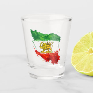 Iran Lion & Sun Shot Glass | Persian Shir o Khorsh Schnapsglas