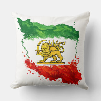 Iran Lion & Sun Throw Pillow | Persian Shir o Khor Kissen