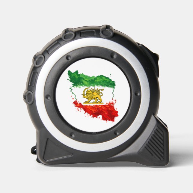 Iran Löwe & Sonne Multi-Tool | Persisch Shir o Kho Maßband (Vorderseite)