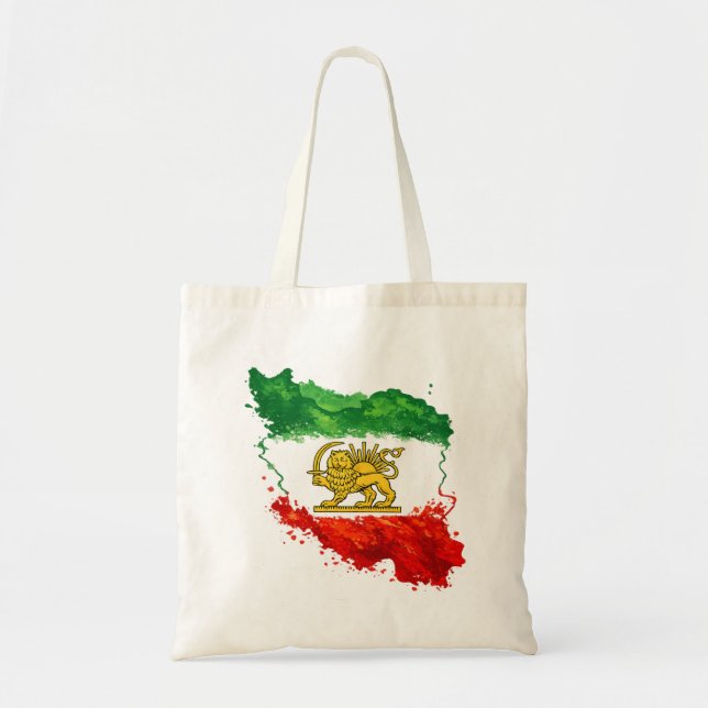 Iran Löwe & Sonne Tragetasche | Persisch Shir o Kh (Vorne)