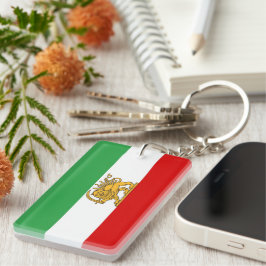 IRAN Löwe und Sonne Flagge Acryl-Schlüsselanhänger Schlüsselanhänger