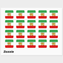 IRAN Löwe und Sonne Flagge Mini Aufkleber
