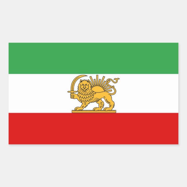 IRAN Löwe und Sonnenflagge GROß Aufkleber (Vorderseite)