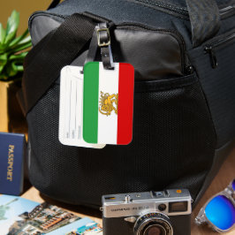 IRAN: Löwe und Sonnenflagge Reisegepäckanhänger Gepäckanhänger
