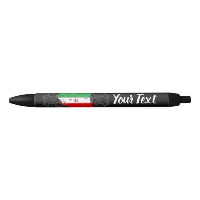 Iran Map with Flag and Emblem Kugelschreiber (Vorderseite)