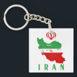 Iran Map with Flag and Emblem Schlüsselanhänger<br><div class="desc">Iran Political Map with capital Tehran,  national borders,  most important cities,  rivers and lakes. The Iranian Flag Colors are superposed on the Map Silhouette. Vector Illustration by BluedarkArt TheChameleonArt</div>