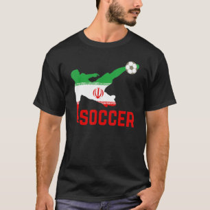 Iran National Soccer Football Ir Iran Flag Footbal T-Shirt