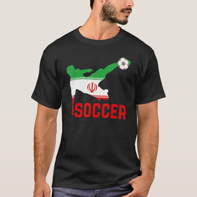 Iran National Soccer Football Ir Iran Flag Footbal T-Shirt (Vorderseite)