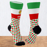 Iran, Persiensocken, persische Flagge / Schah des 