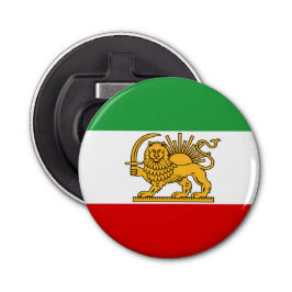 Iran, persische Flagge mit Löwen, Schah des Iran Flaschenöffner