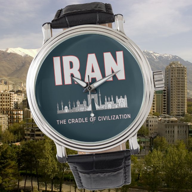 Iran Pride Iran Persia Wiege der Zivilisation Armbanduhr (Von Creator hochgeladen)